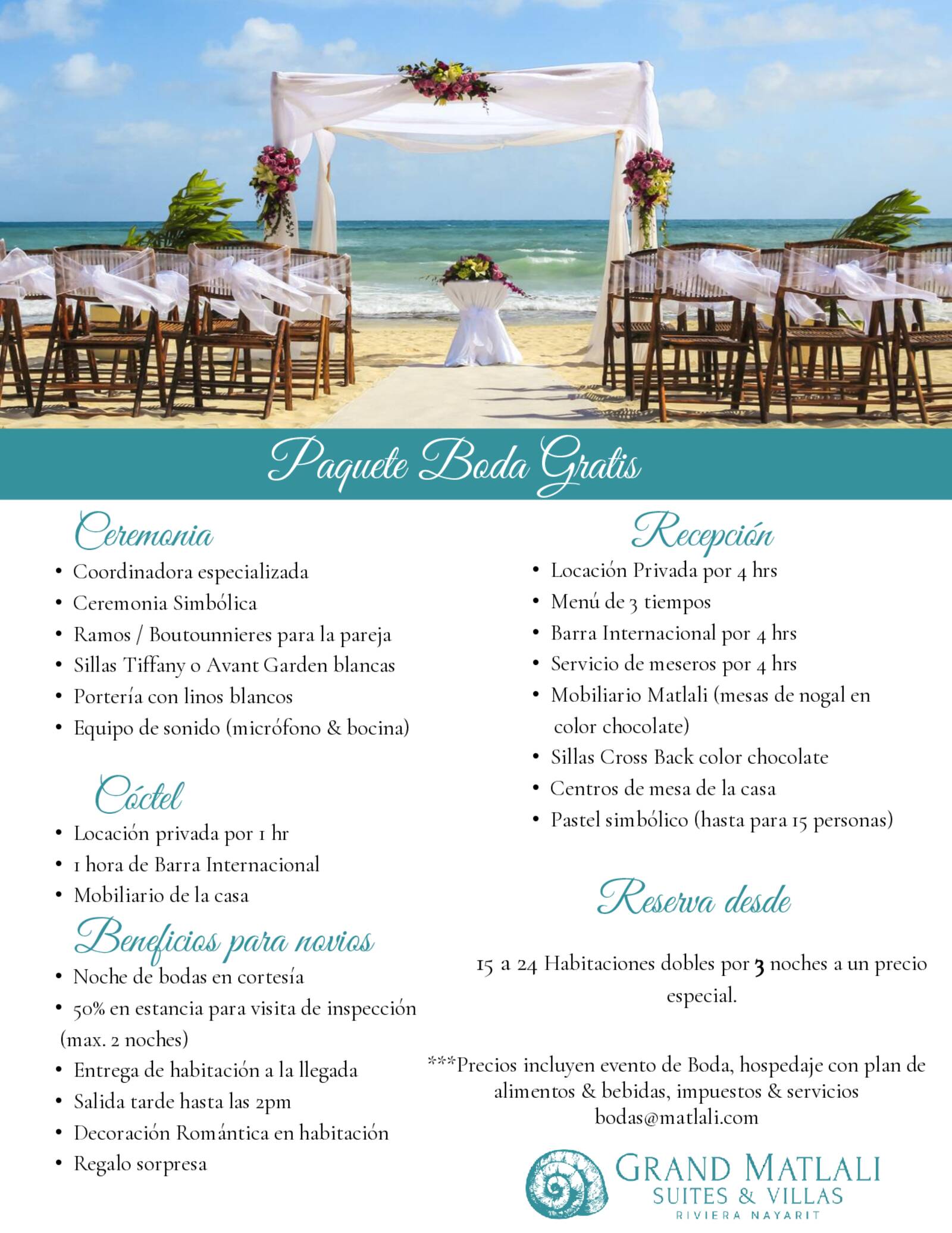 paquete de boda gratis