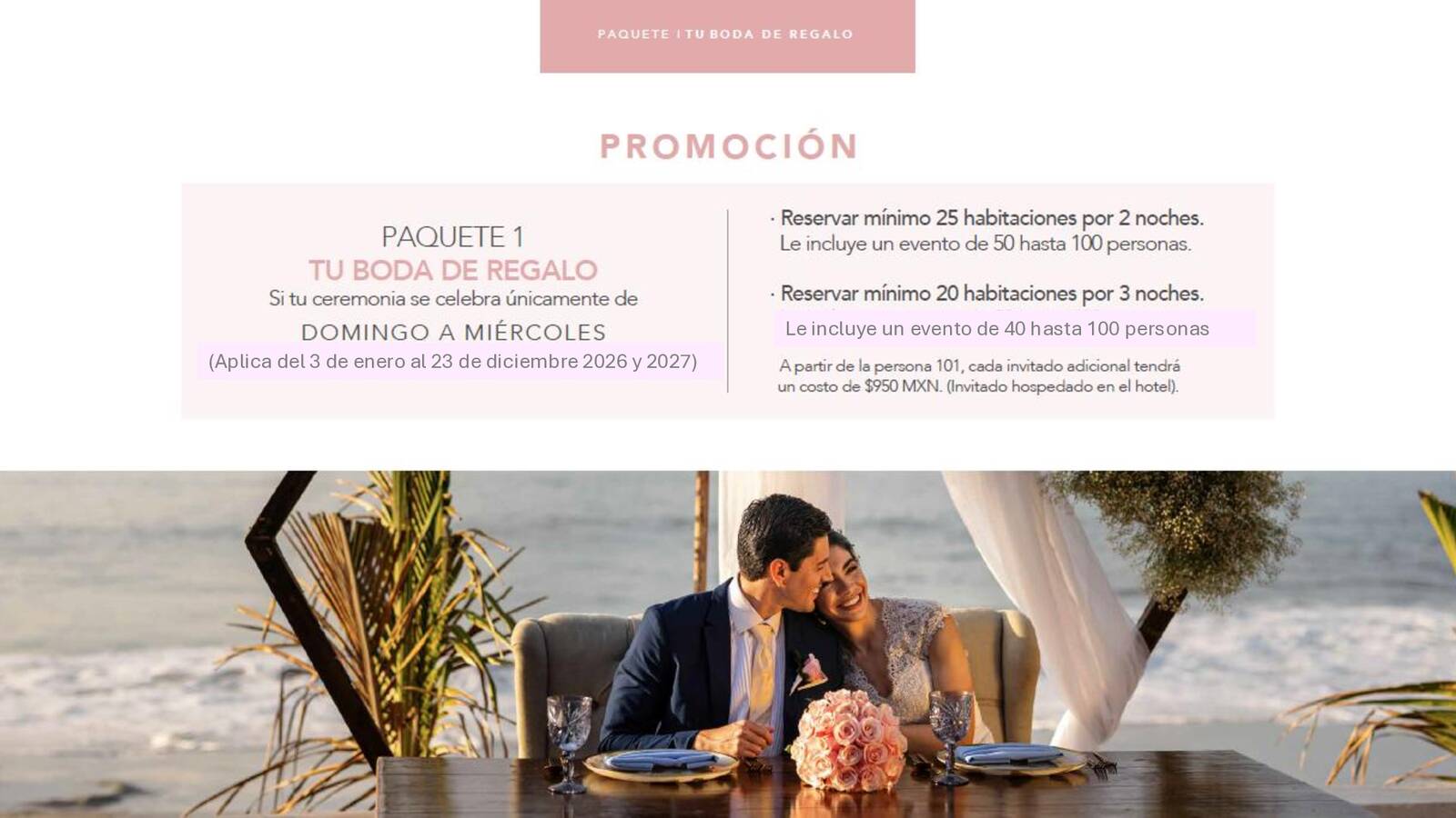 PAQUETES DE BODA