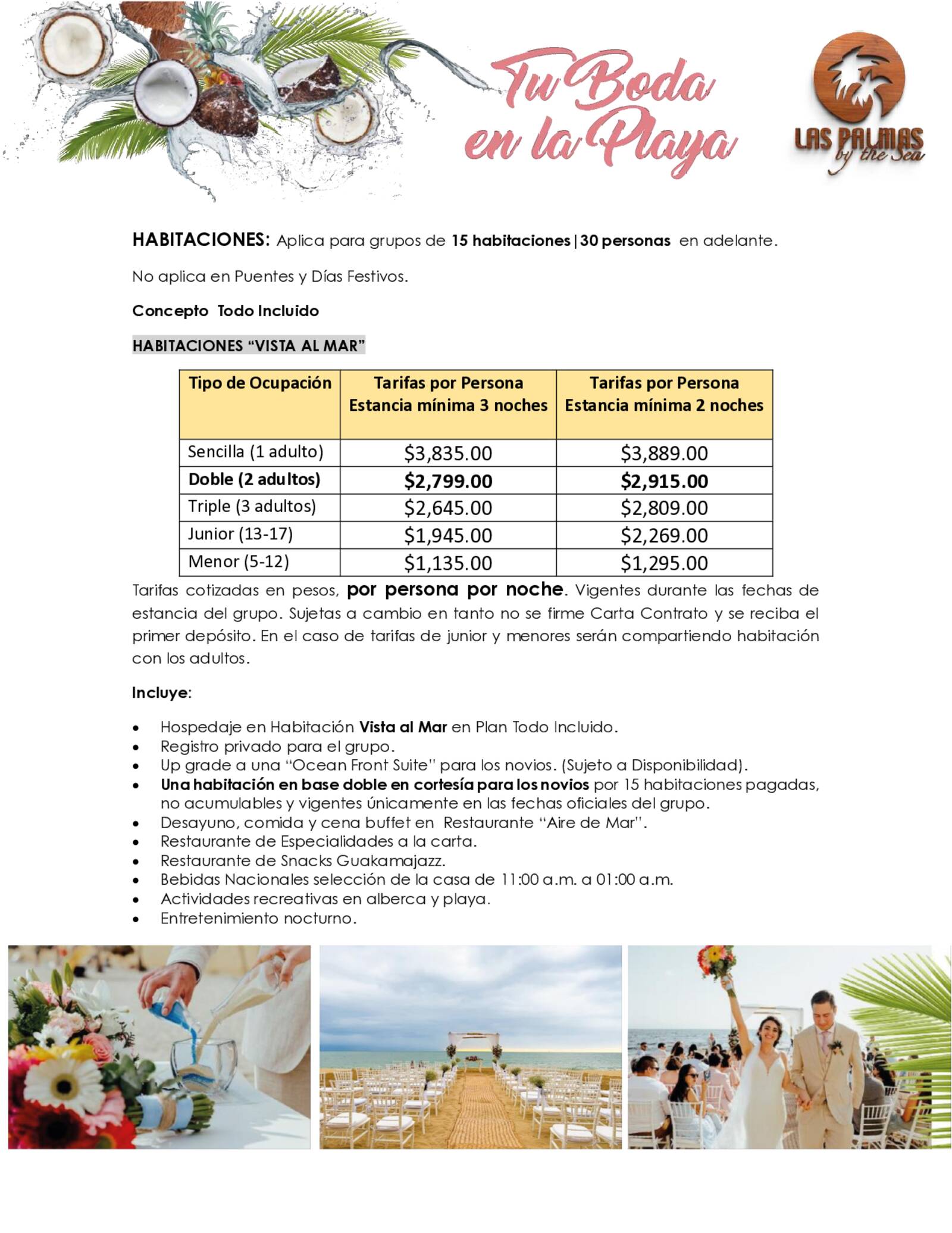 PREVENTA PAQUETES DE BODA