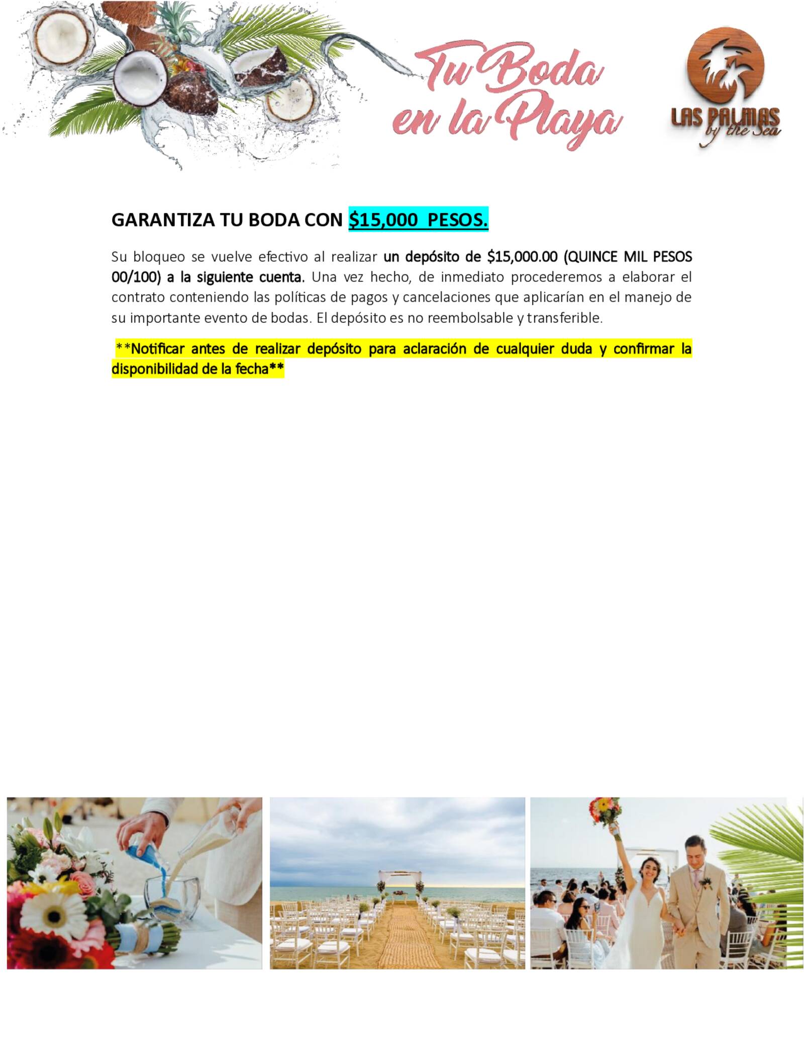 PREVENTA PAQUETES DE BODA