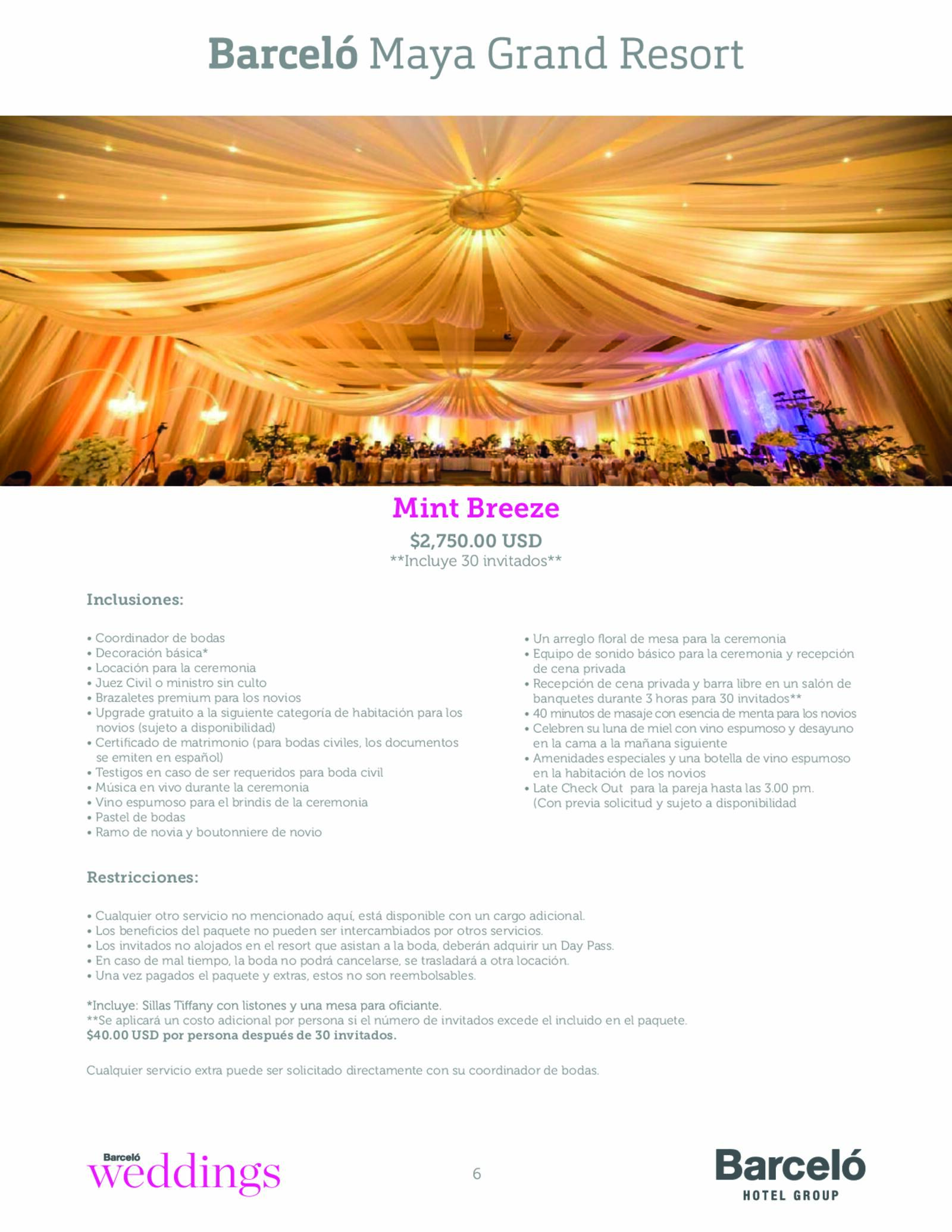 PAQUETES DE BODAS