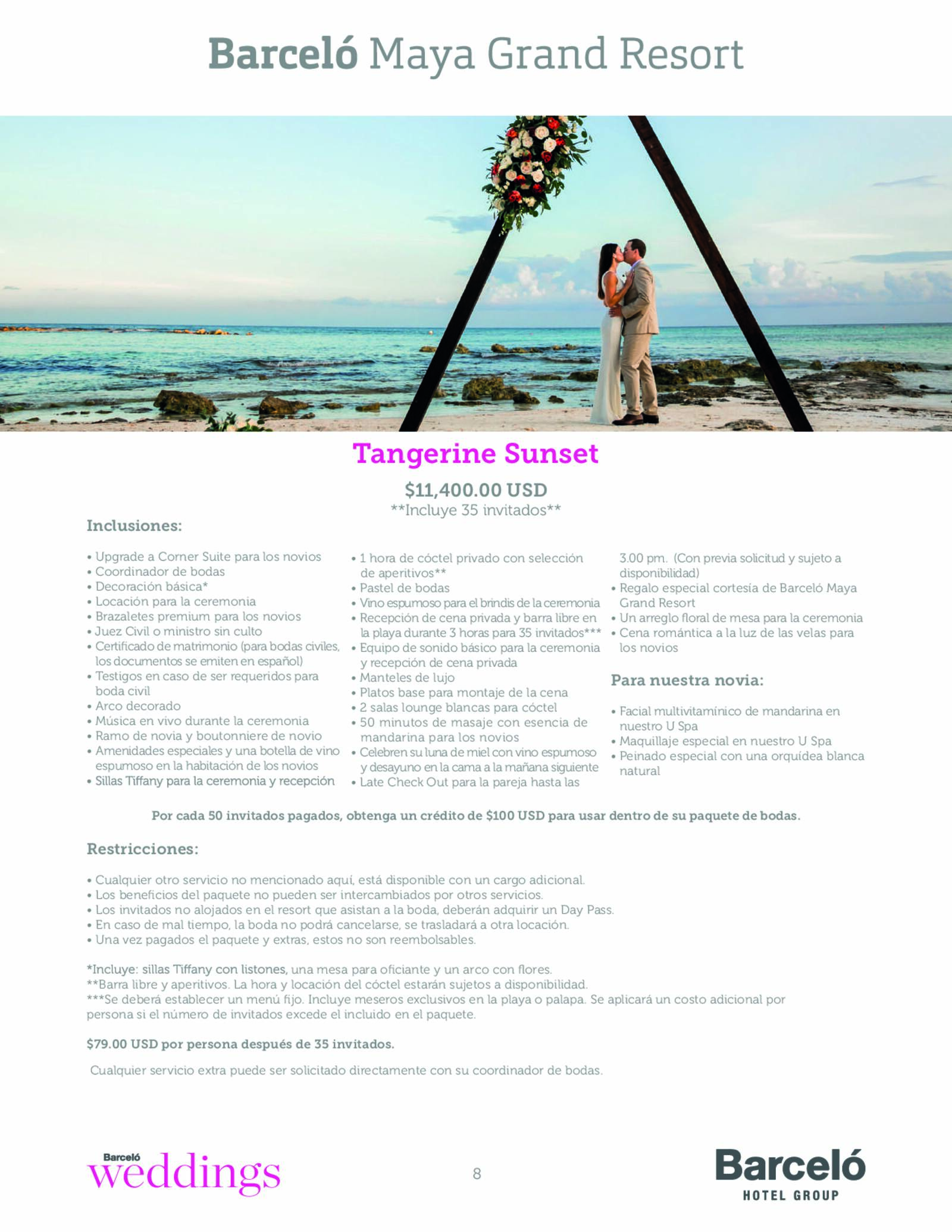 PAQUETES DE BODAS