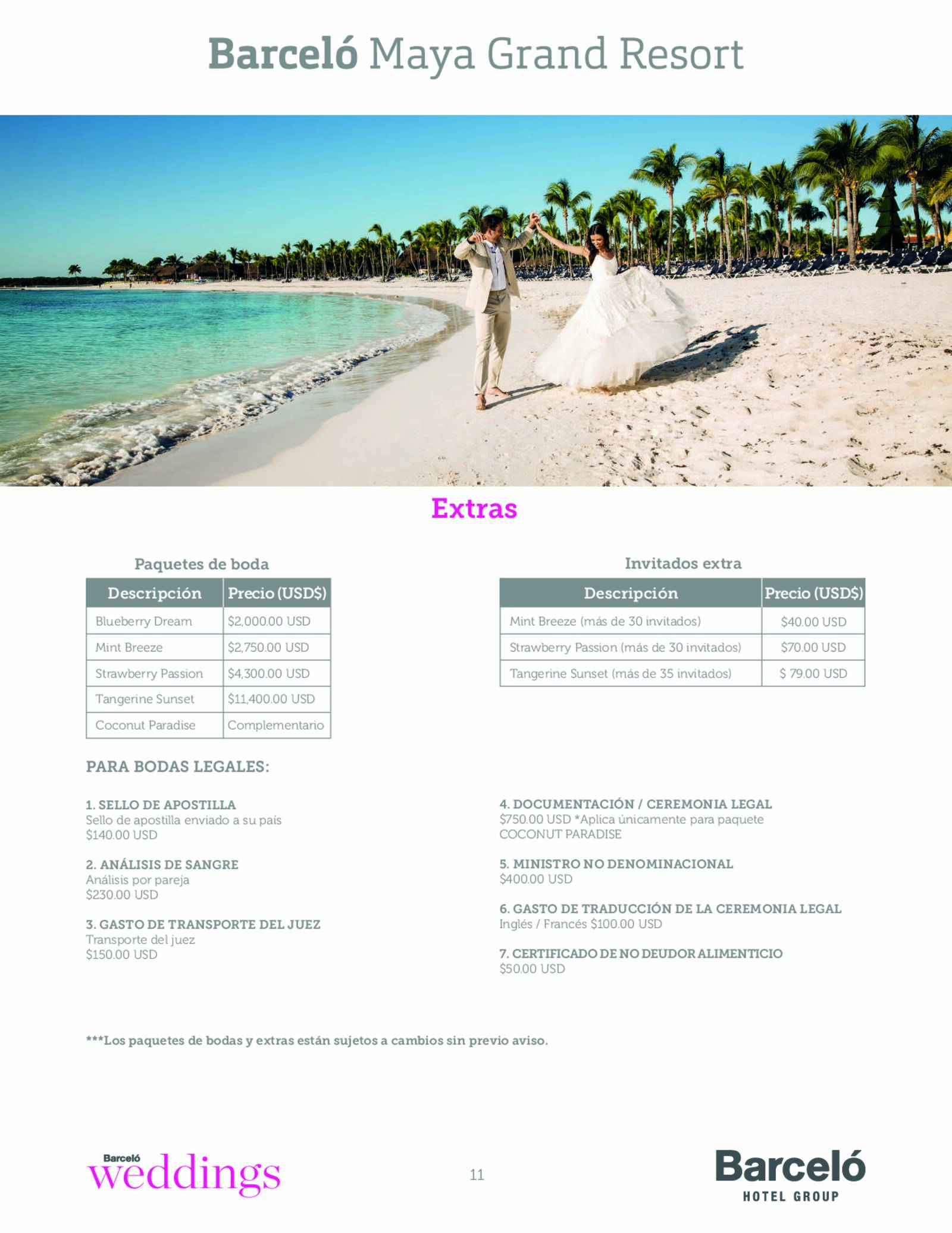 PAQUETES DE BODAS