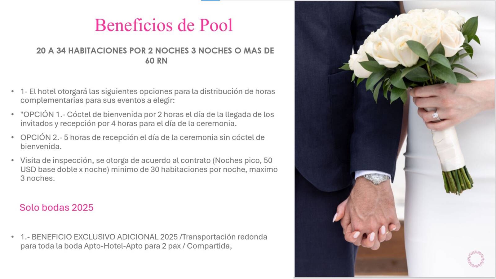 paquete de bodas