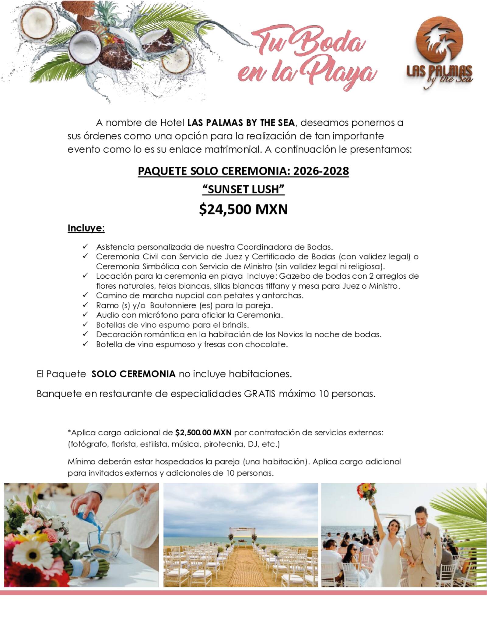 PAQUETE SOLO CEREMONIA