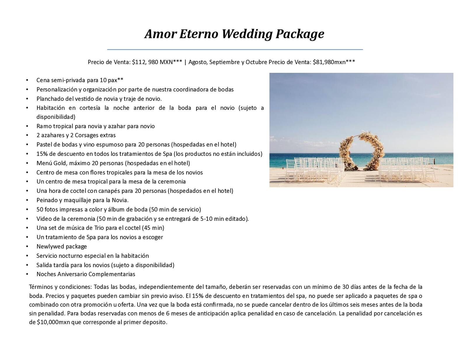 PAQUETES DE BODAS