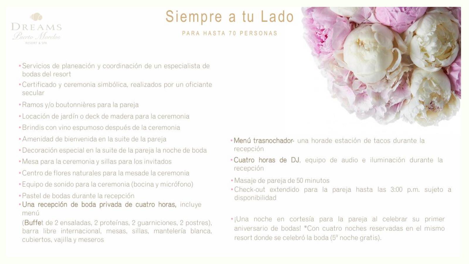 PAQUETES DE BODAS