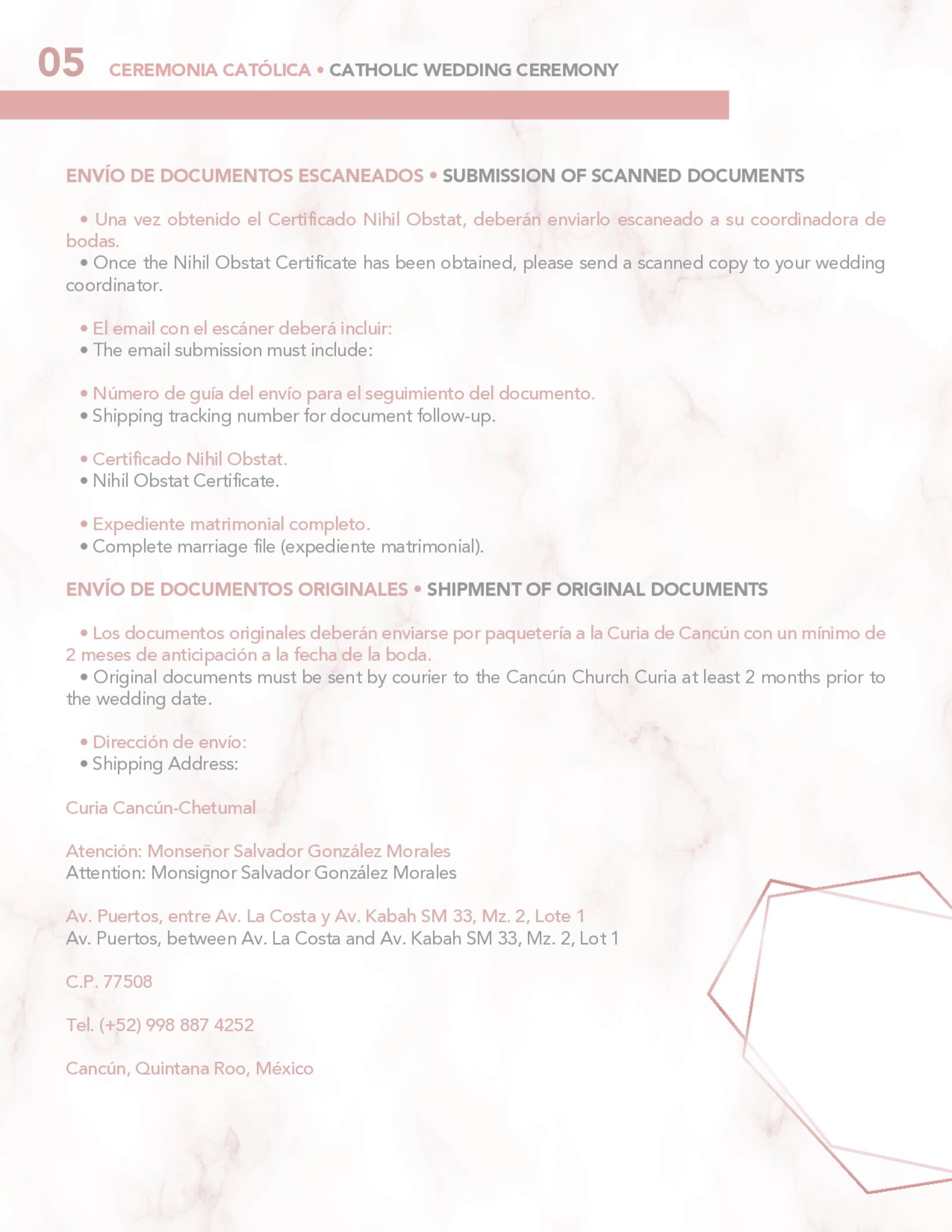 COSTOS DE CEREMONIAS